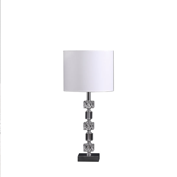 19.75 In Jules Solid Prism Crystal Cubes Orb Table Lamp