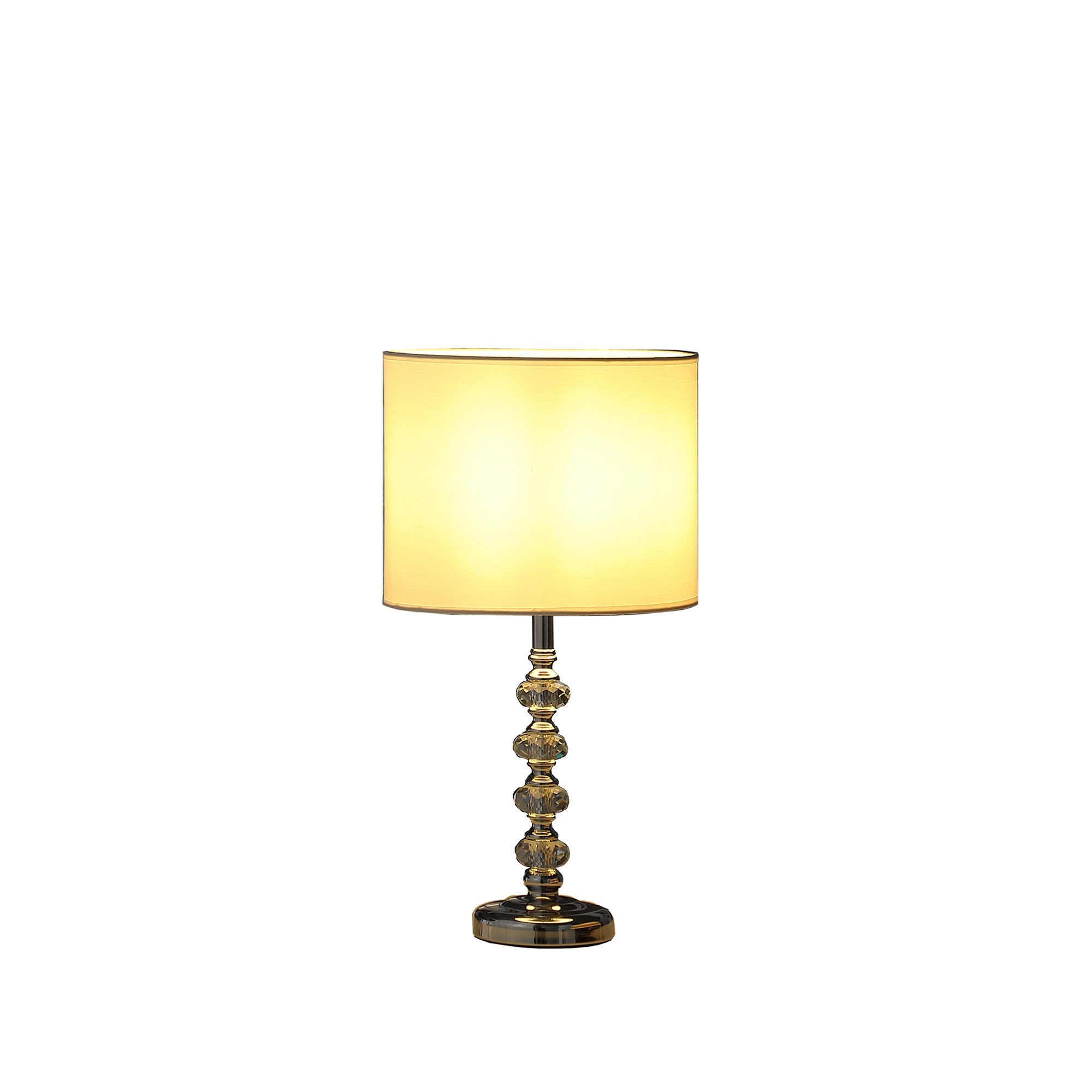 17.75" In Modern Kayli Crystal Cut Orb Chrome Metal Table Lamp-zoom-2