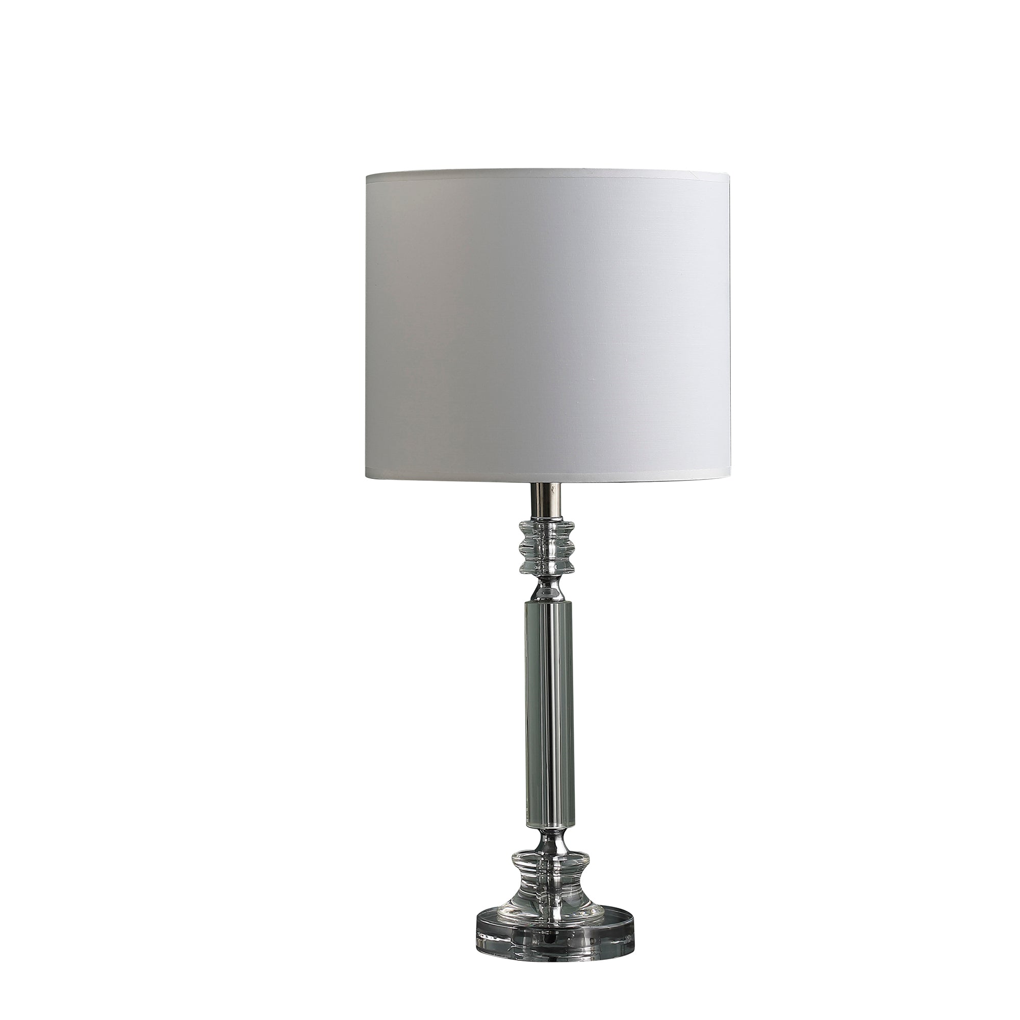 24.5" In Mitz Cut Crystal Column Modern Table Lamp-zoom-1