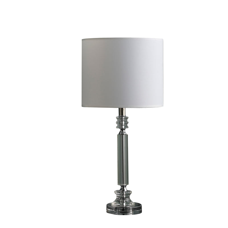 24.5" In Mitz Cut Crystal Column Modern Table Lamp-zoom-