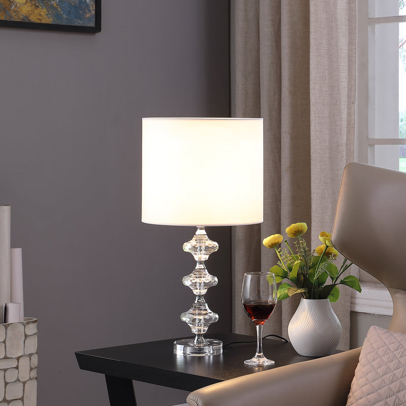 22.25" In Geometric Prism Solid Crystal Table Lamp-zoom-