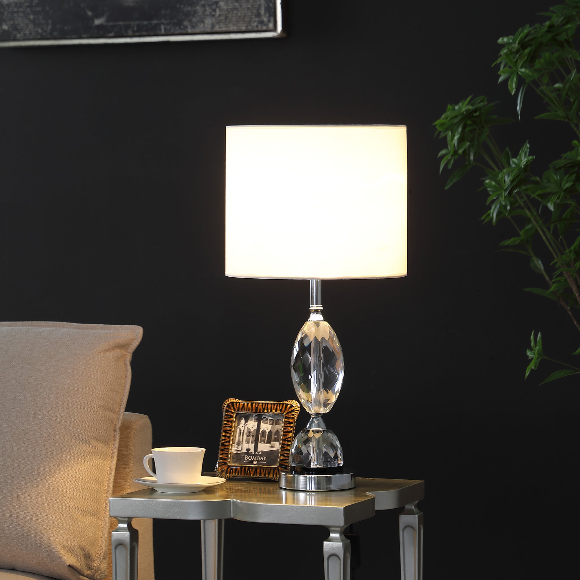 23.75" In Georgia Pear Cut-crystal Modern Table Lamp-zoom-4