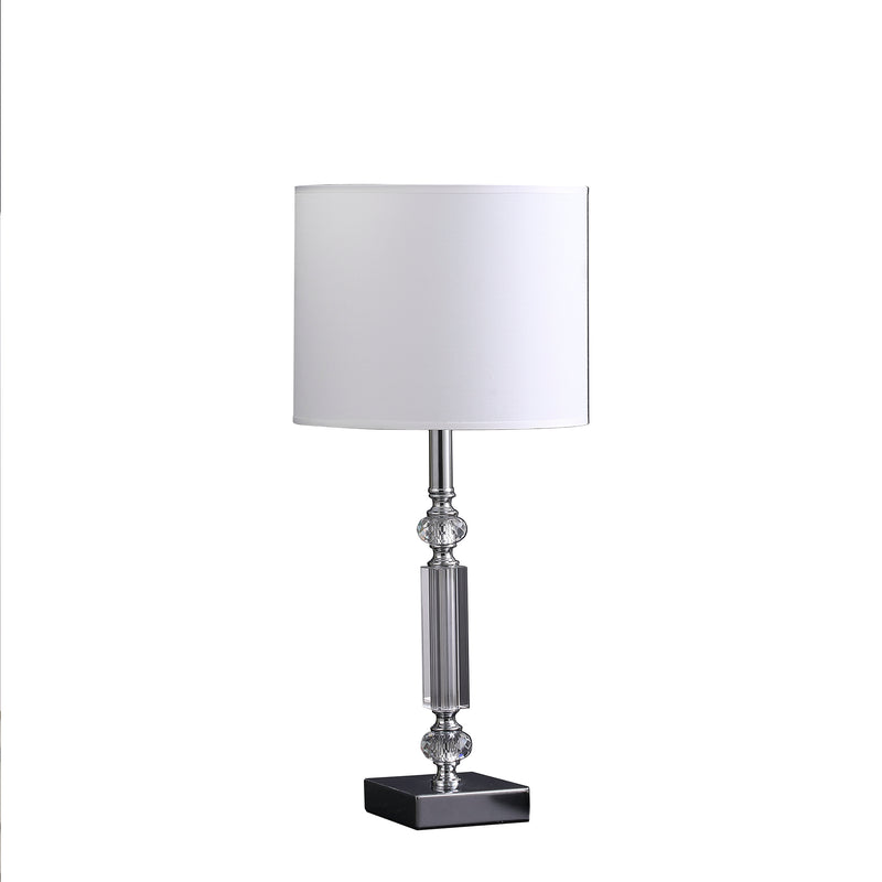 19.75" In Elon Cut Crystal Column Modern Table Lamp-zoom-