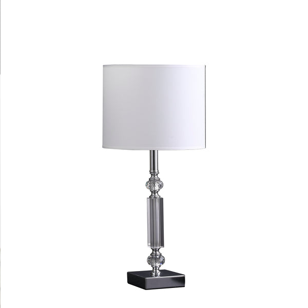 19.75 In Elon Cut Crystal Column Modern Table Lamp