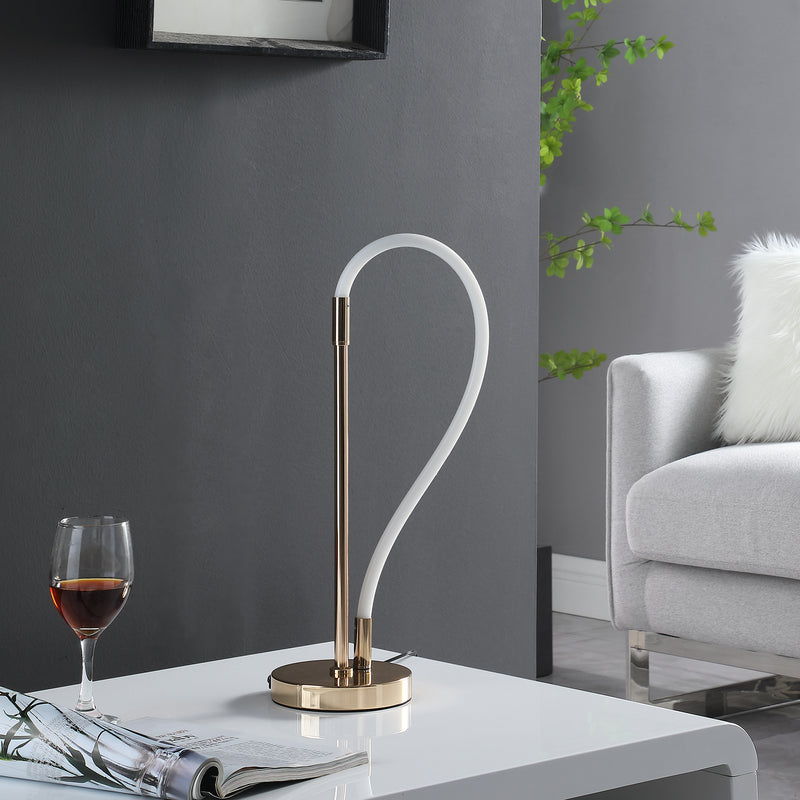 20.5" In Elastilight Led Tube W/ Magnetic End Contemporary Rose Gold Table Lamp-zoom-