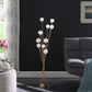46" In 11-light Acrylic Globe Aluminun Led Chrysanthe Yellow Gold Metal Floor Lamp