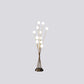 46" In 11-light Acrylic Globe Aluminun Led Chrysanthe Yellow Gold Metal Floor Lamp