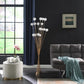61.5" In 16-light Acrylic Globe Aluminun Led Chrysanthe Yellow Gold Metal Floor Lamp