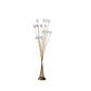 61.5" In 16-light Acrylic Globe Aluminun Led Chrysanthe Yellow Gold Metal Floor Lamp
