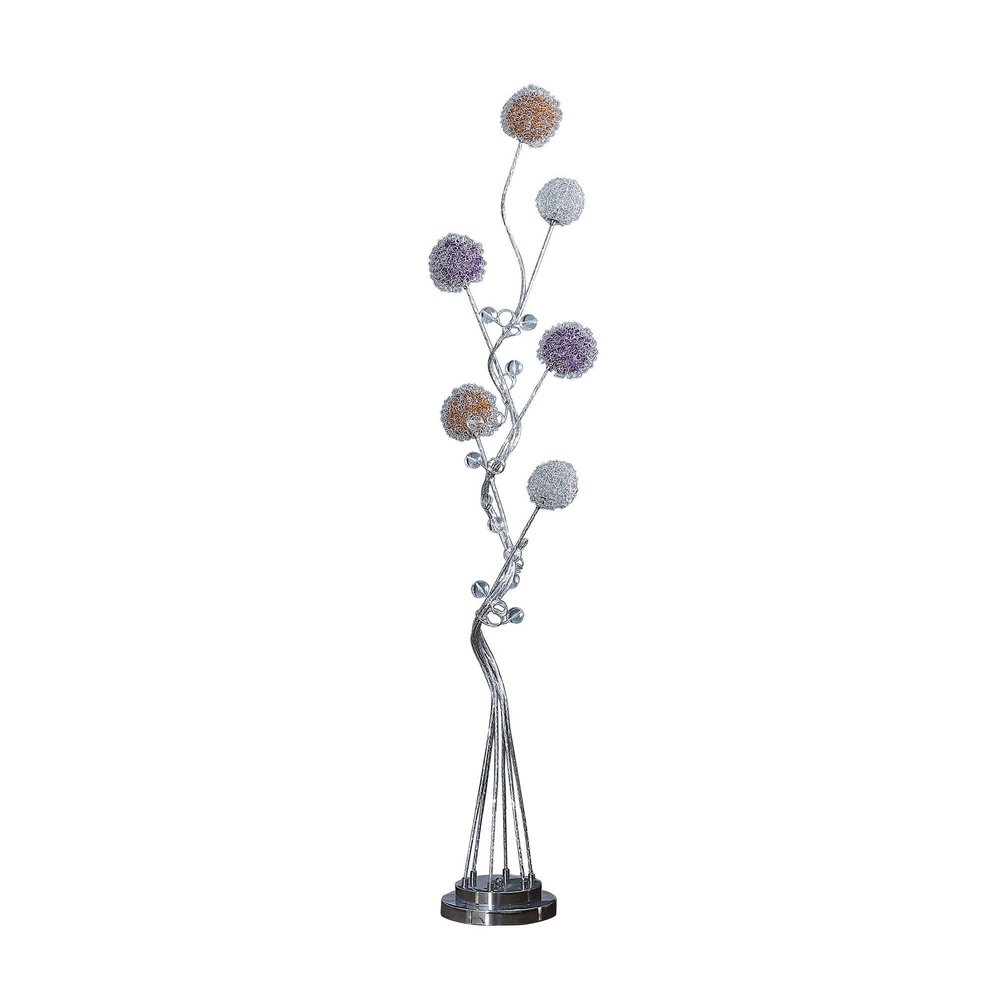 58.5" In 6 Aluminum Led Zeus Metal Floor Lamp-zoom-1