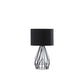 17.5" In Industrial Farm Metal Cage Black Table Lamp