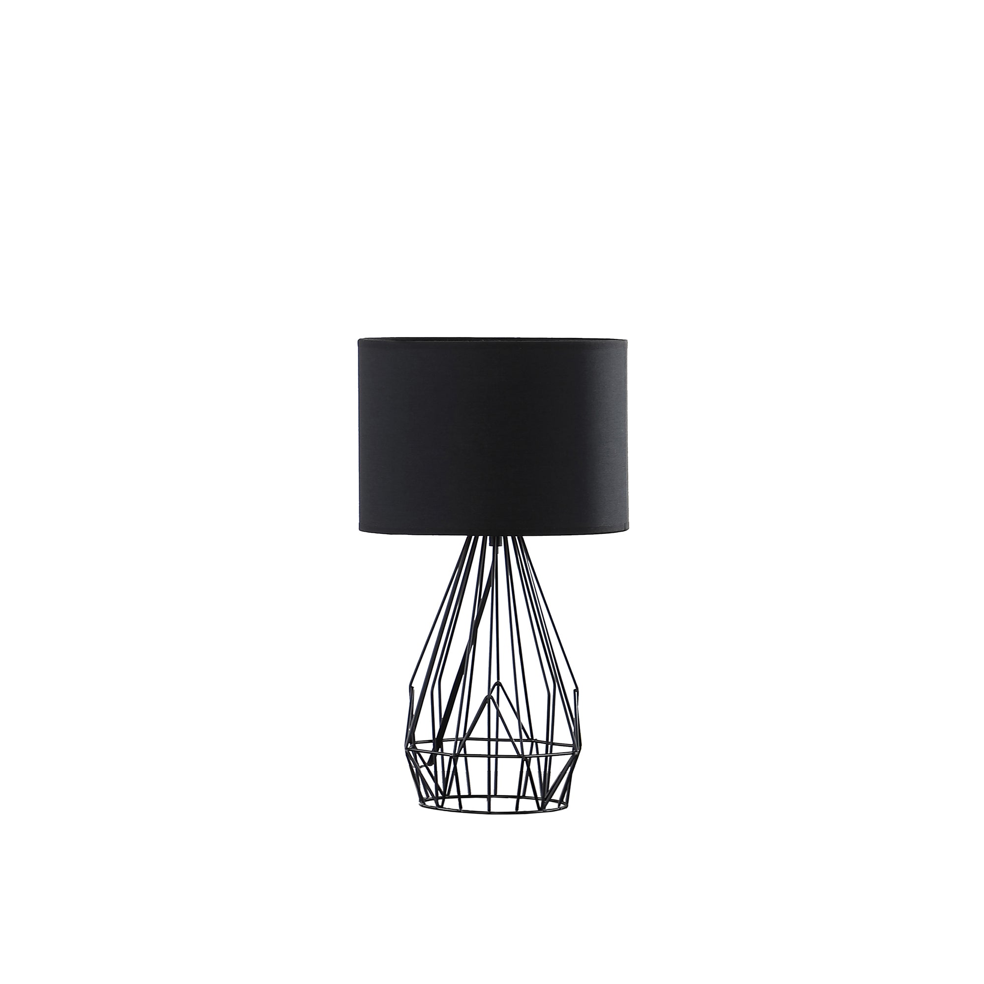 17.5" In Industrial Farm Metal Cage Black Table Lamp-zoom-1