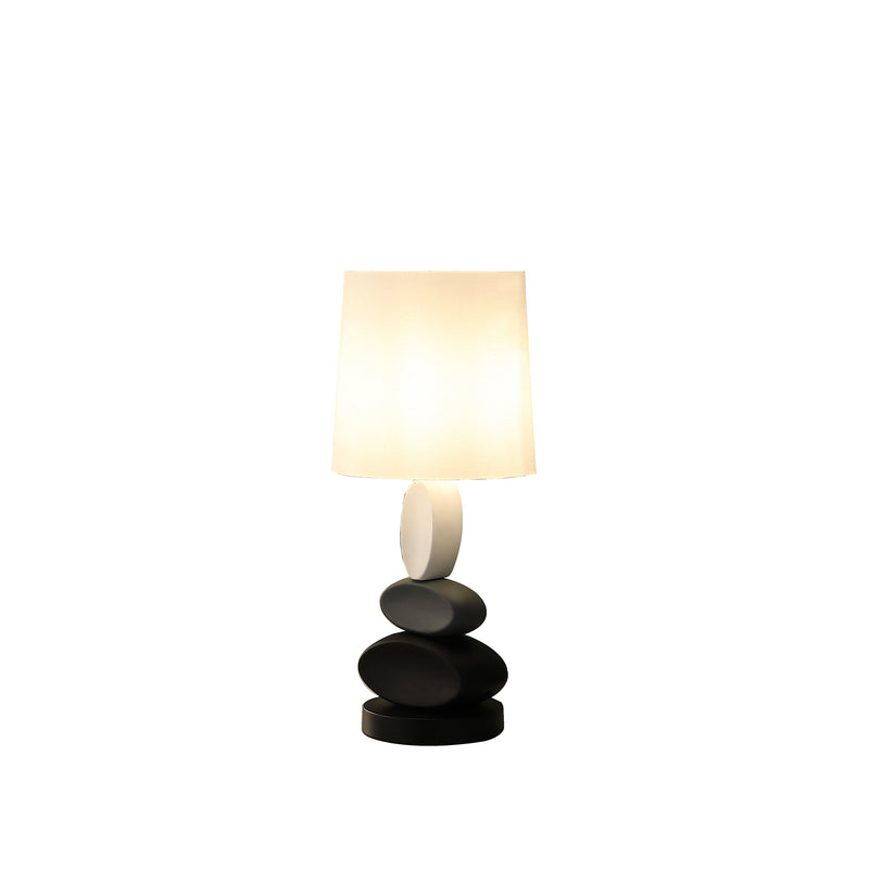 19" In Coastal Como Modern Stacked Tablets Metal Table Lamp-zoom-
