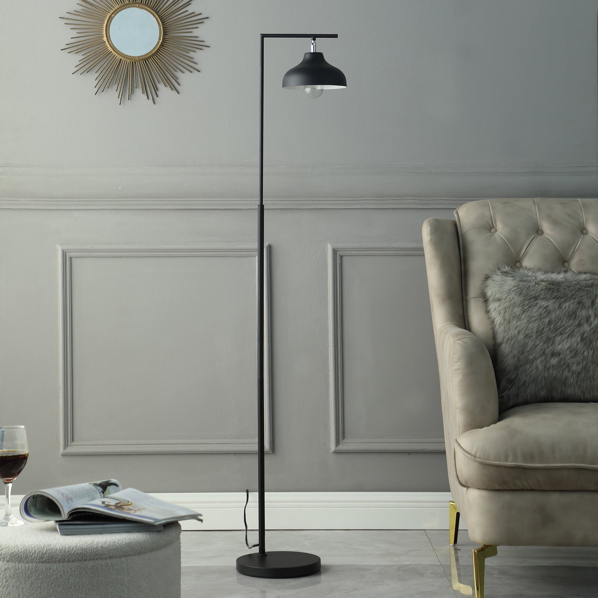 63.25" In Industrial Farmhouse Metal Floor Lamp-zoom-3