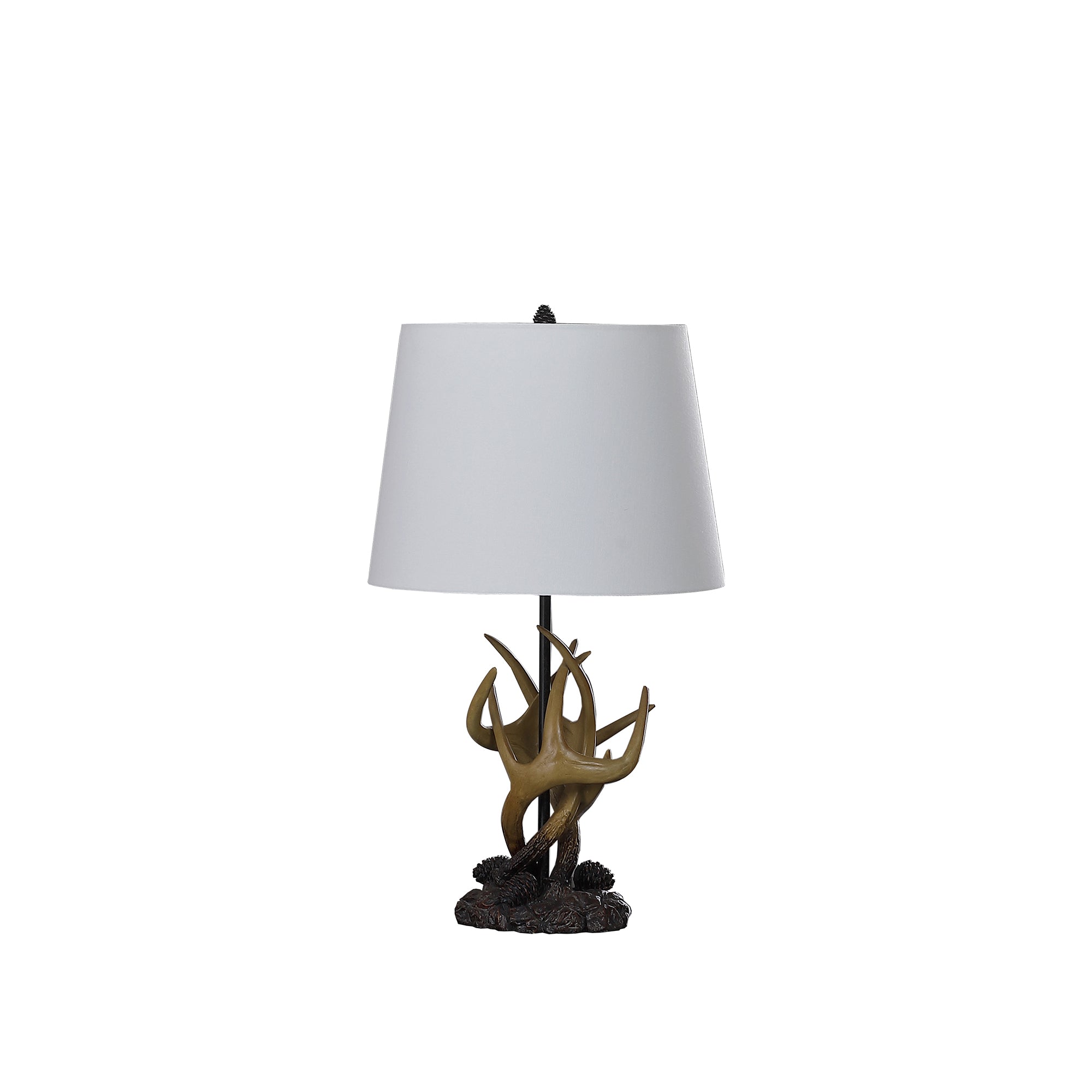 26" In Natural Royal Stag Deer Antler Modern Table Lamp-zoom-1