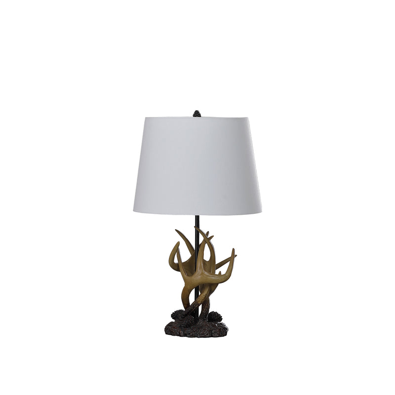 26" In Natural Royal Stag Deer Antler Modern Table Lamp-zoom-