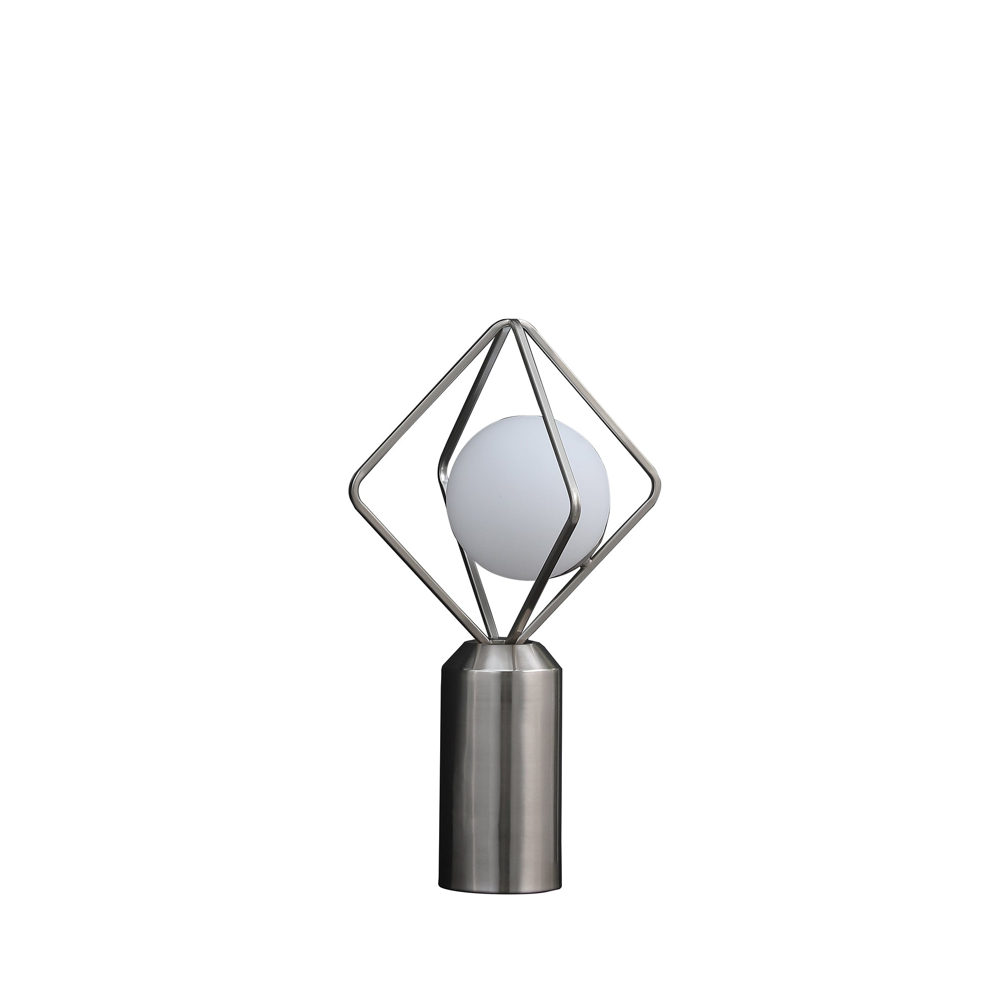 19.5"In Ernst Modern Monoclinic Pendeloque Silver Metal Table Lamp-zoom-1