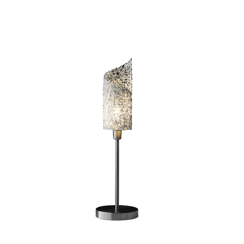 22" In Aldo Upright Concave Aluminum Brush Silver Table Lamp-zoom-