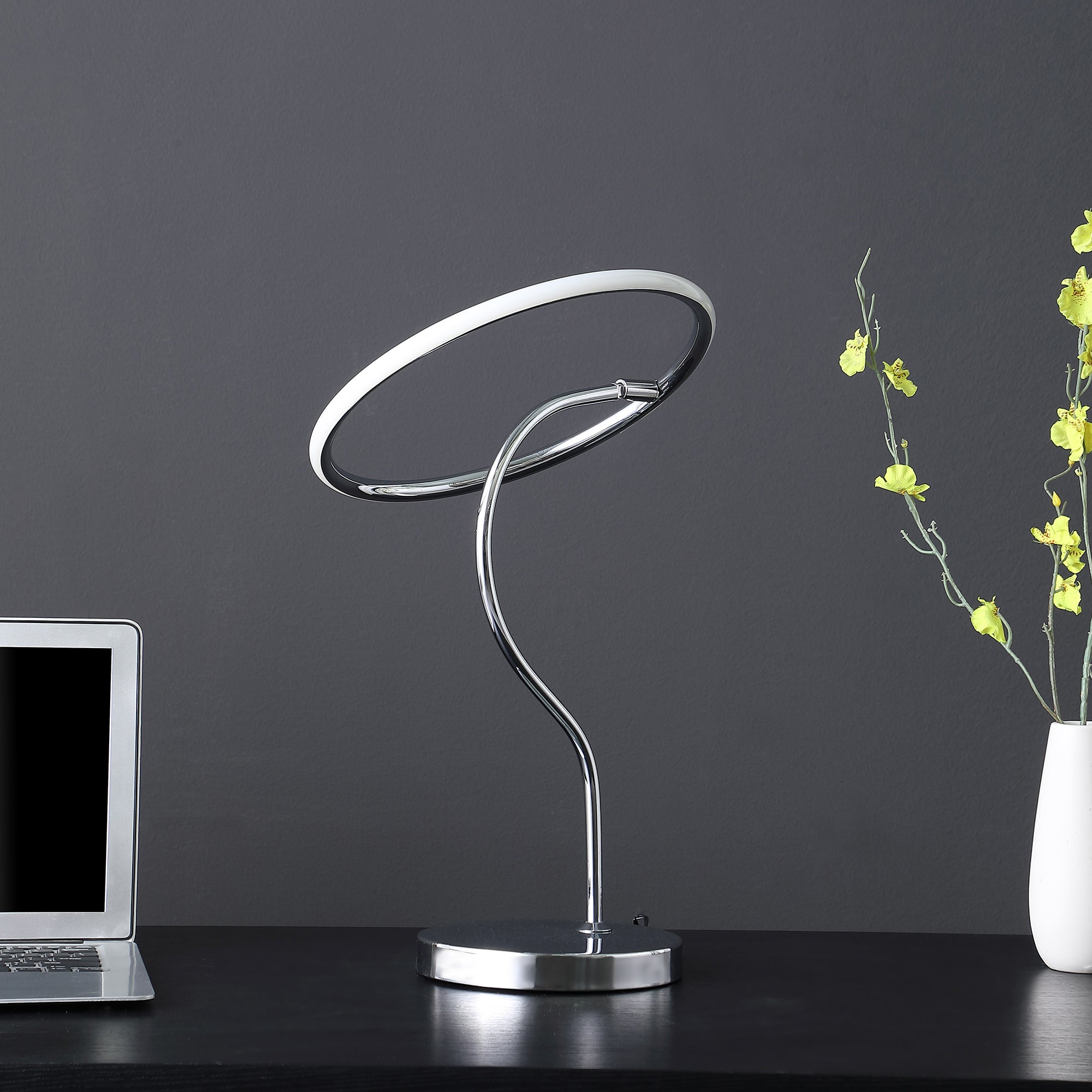 25.5" In Circular Halo Ring Led Modern Table Lamp-zoom-5