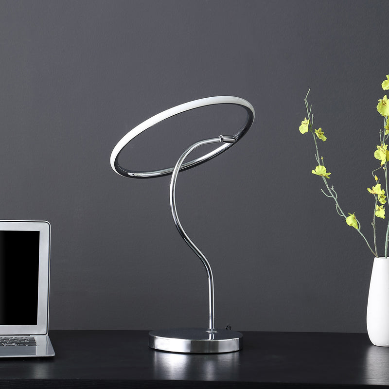 25.5" In Circular Halo Ring Led Modern Table Lamp-zoom-