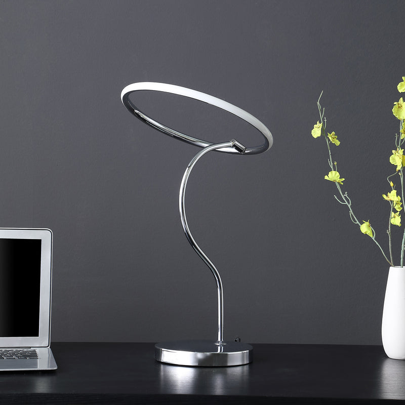 25.5" In Circular Halo Ring Led Modern Table Lamp-zoom-