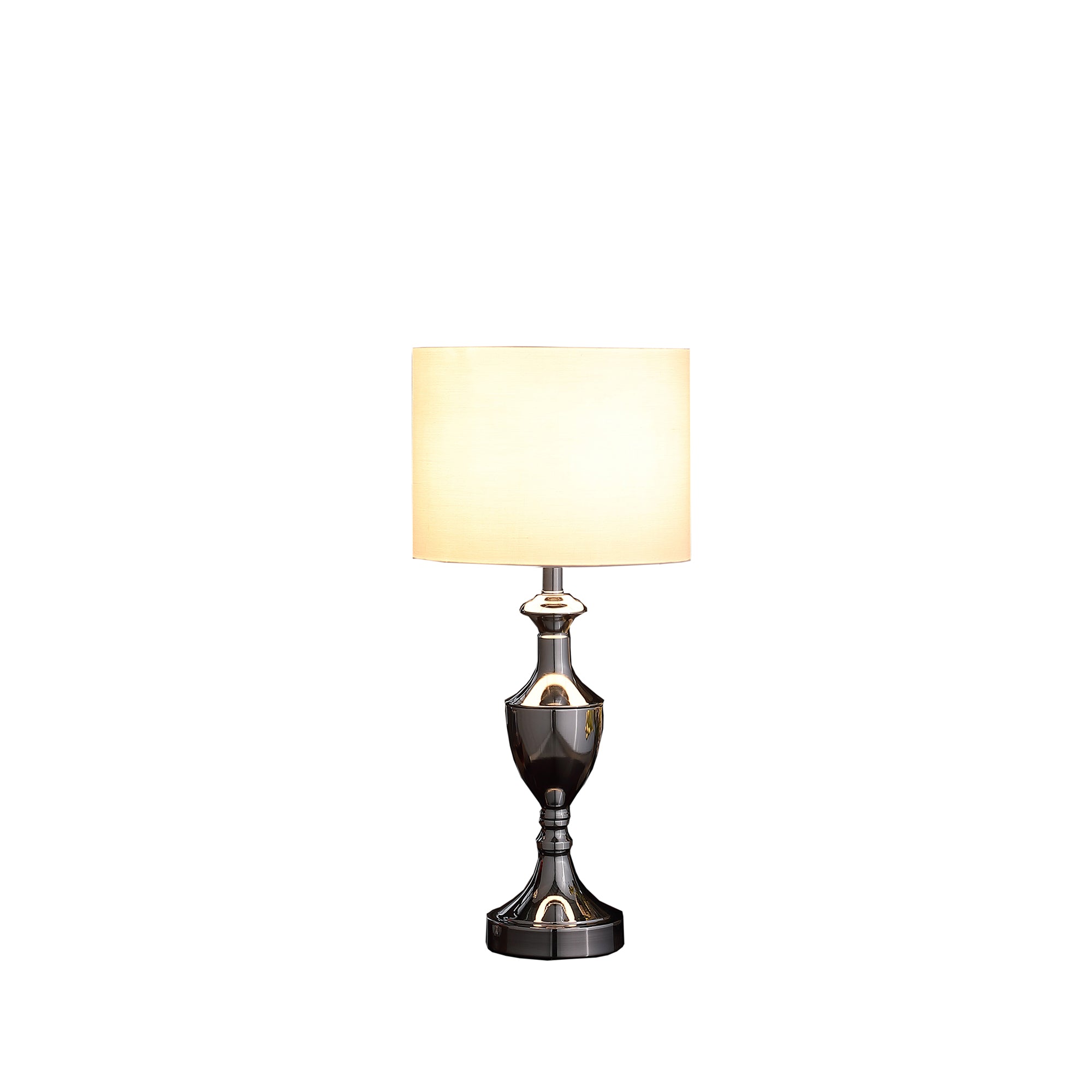 22.25" In Anders Crest Shape Silver Chrome Urn Table Lamp-zoom-2