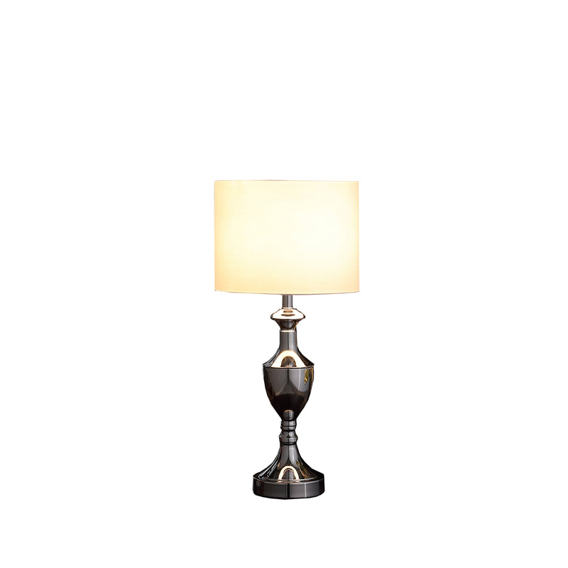 22.25" In Anders Crest Shape Silver Chrome Urn Table Lamp-zoom-