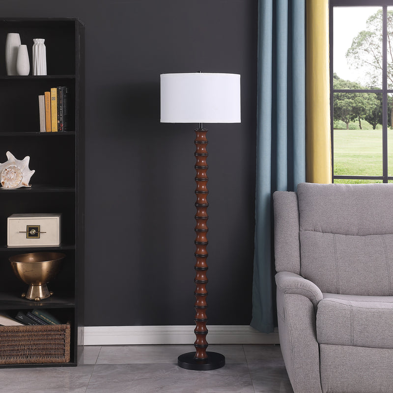 61" In Coastal Littoral Wood Insp Modern Floor Lamp-zoom-