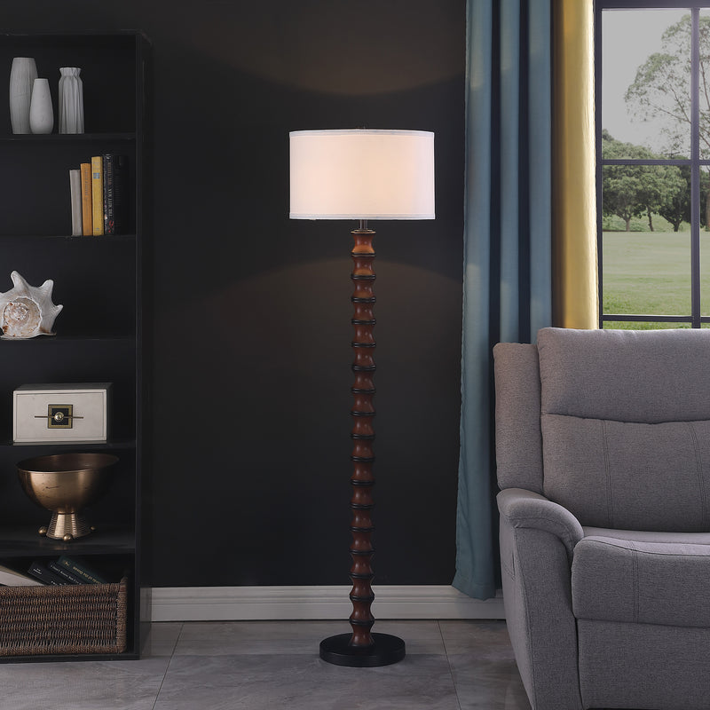 61" In Coastal Littoral Wood Insp Modern Floor Lamp-zoom-