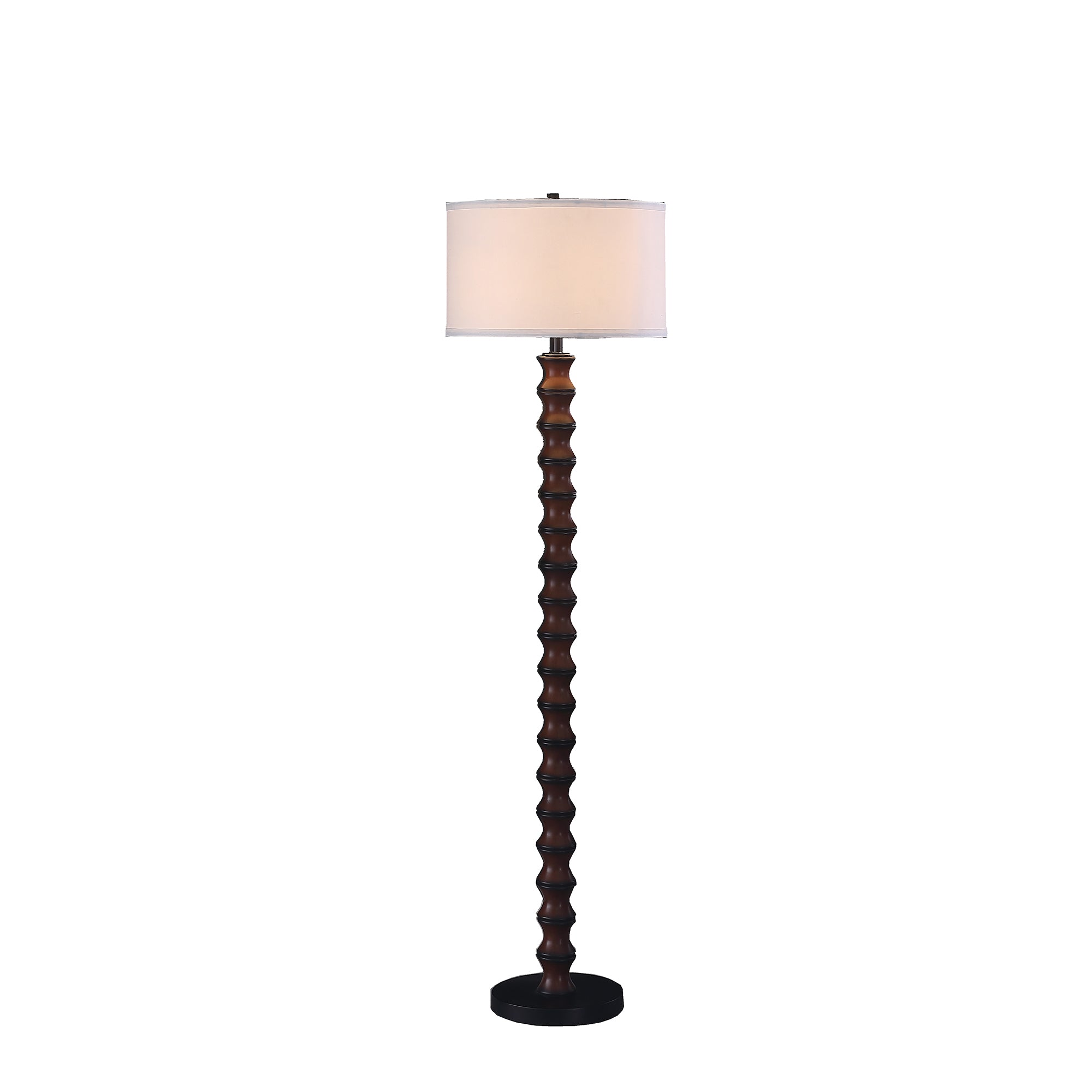 61" In Coastal Littoral Wood Insp Modern Floor Lamp
