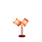 17" In Bohemian Paisley 2-light Cylinder Red Table Lamp
