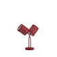 17" In Bohemian Paisley 2-light Cylinder Red Table Lamp