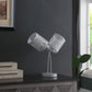 17" In Bohemian Paisley 2-light Cylinder Gray Table Lamp