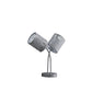 17" In Bohemian Paisley 2-light Cylinder Gray Table Lamp