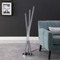 48.75" In Carina Modern 5 Acrylic Upright Legs Stix Led Silver Metal Floor Lamp