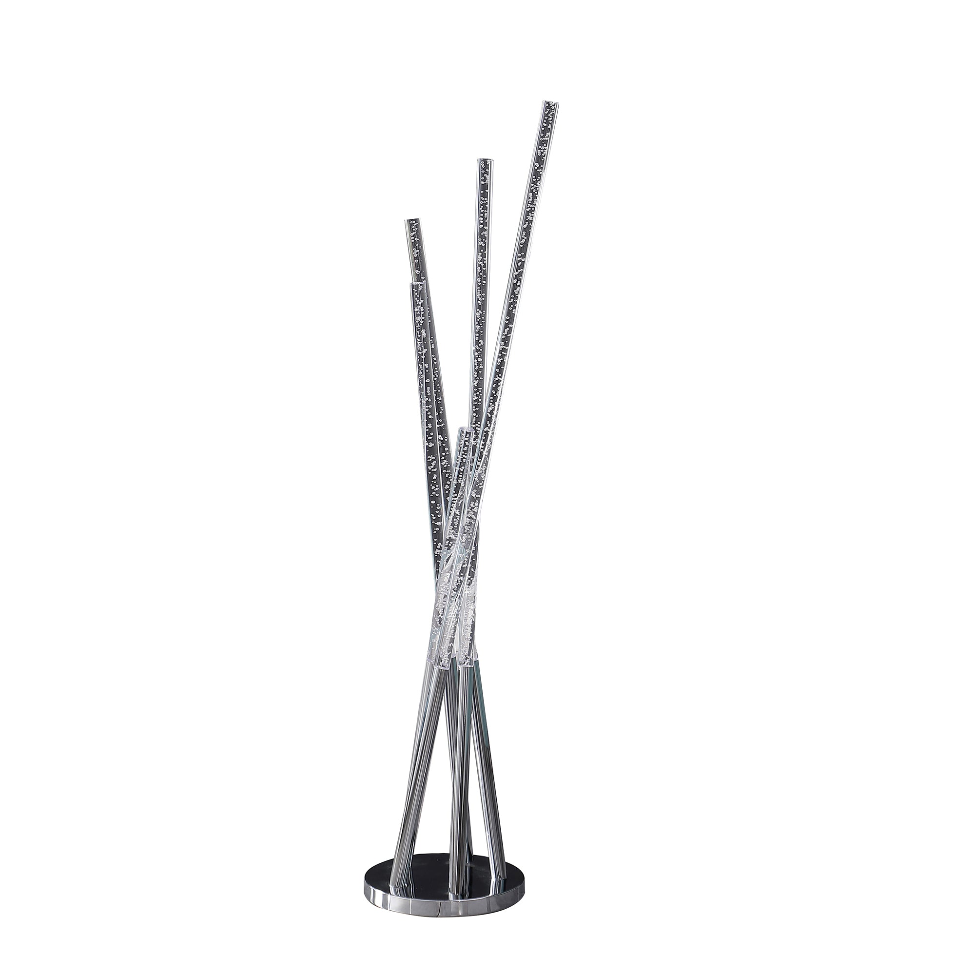 48.75" In Carina Modern 5 Acrylic Upright Legs Stix Led Silver Metal Floor Lamp-zoom-1