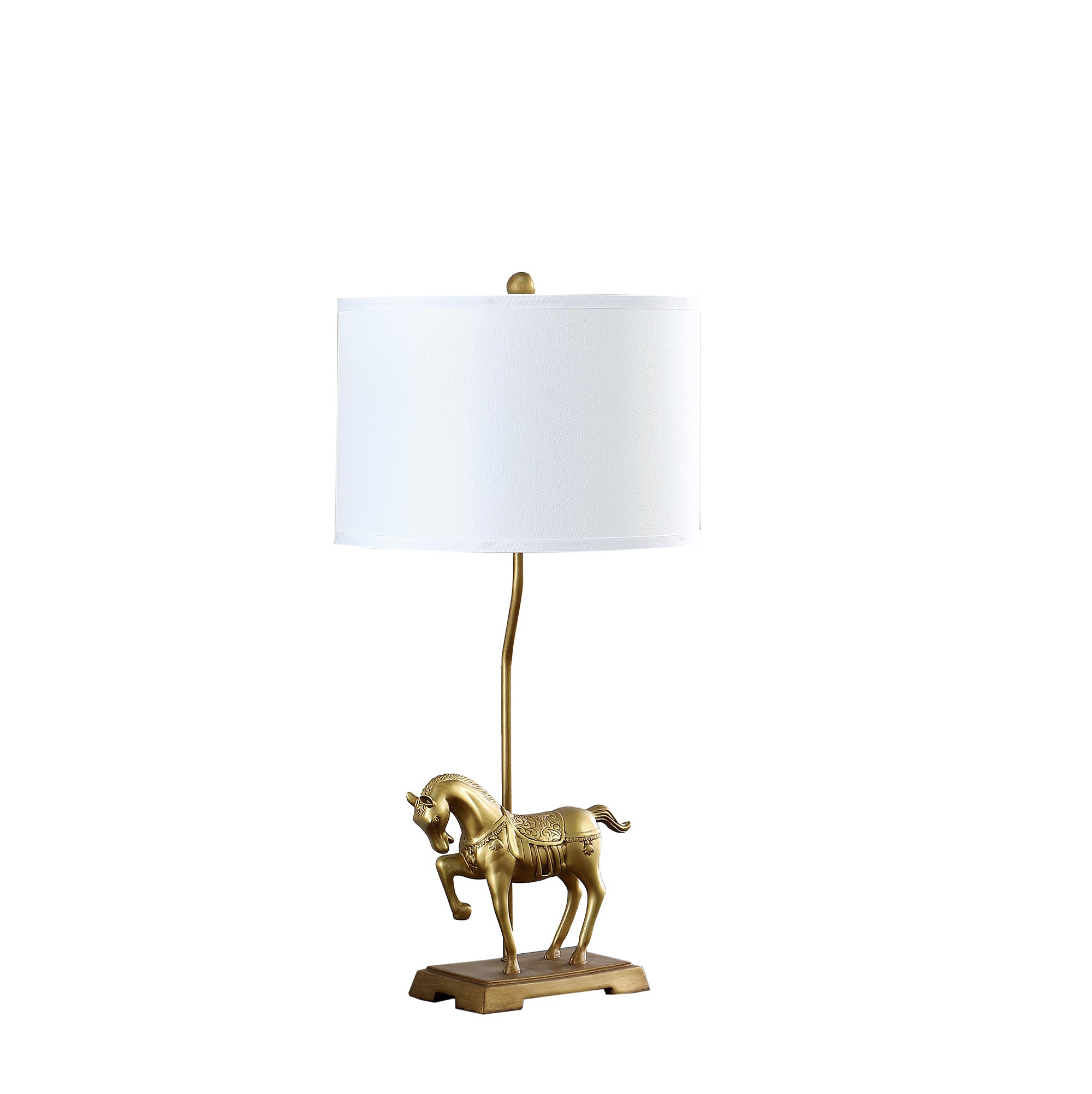 29.5" In Gold Royal Stallion Horse Resin Table Lamp-zoom-1
