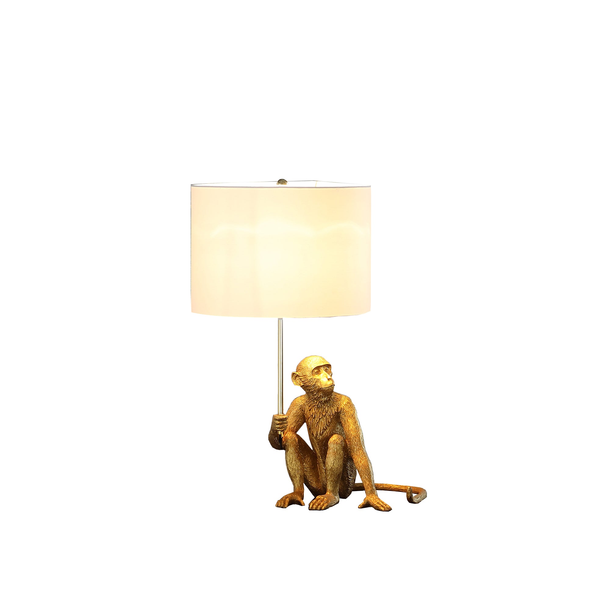 25.50" In Golden Monkey Holding Polyresin Table Lamp-zoom-2