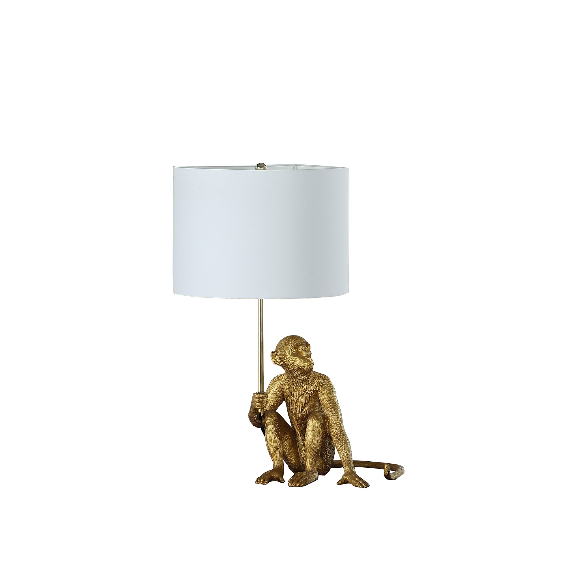 25.50" In Golden Monkey Holding Polyresin Table Lamp-zoom-1