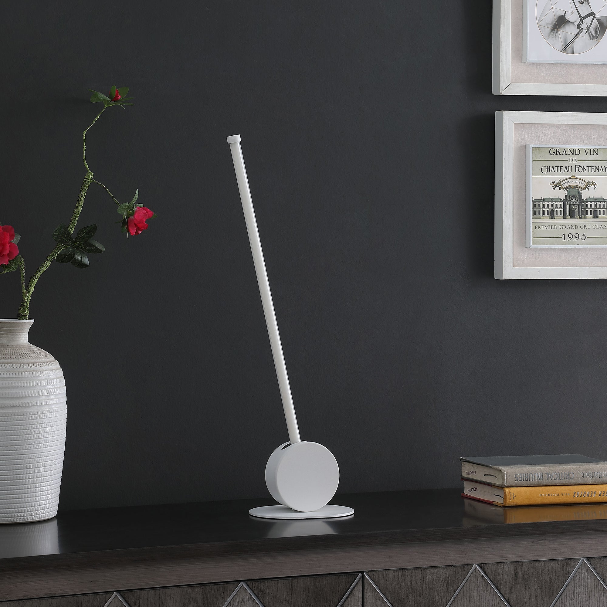 23" In Modern Led Leaning Towering Stick Metal Table Lamp-zoom-5