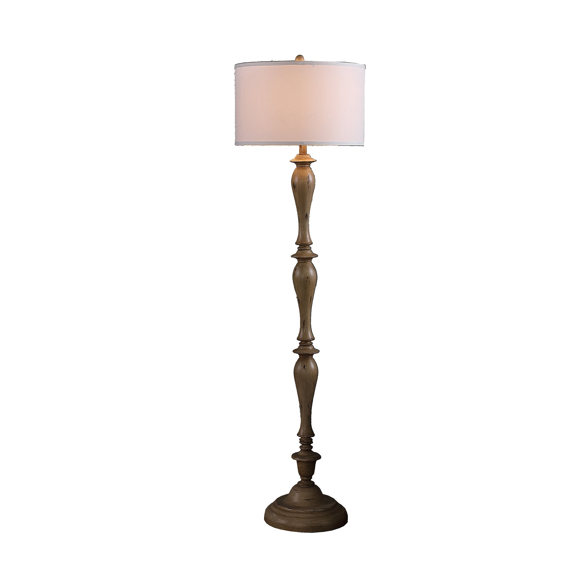61.5" In Coastal Wood Effect Polyresin Floor Lamp-zoom-2
