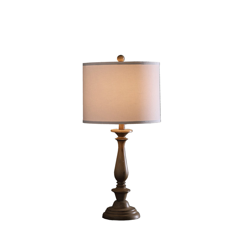 27.5" In Coastal Wood Effect Polyresin Table Lamp-zoom-