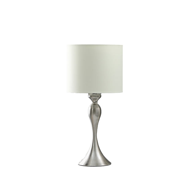 24.5 In Bailey Brushed Silver Modern Candlestick Metal Table Lamp