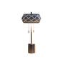 28" In Legeme Mid Century Danish 2-light Steel Pull Chain Table Lamps