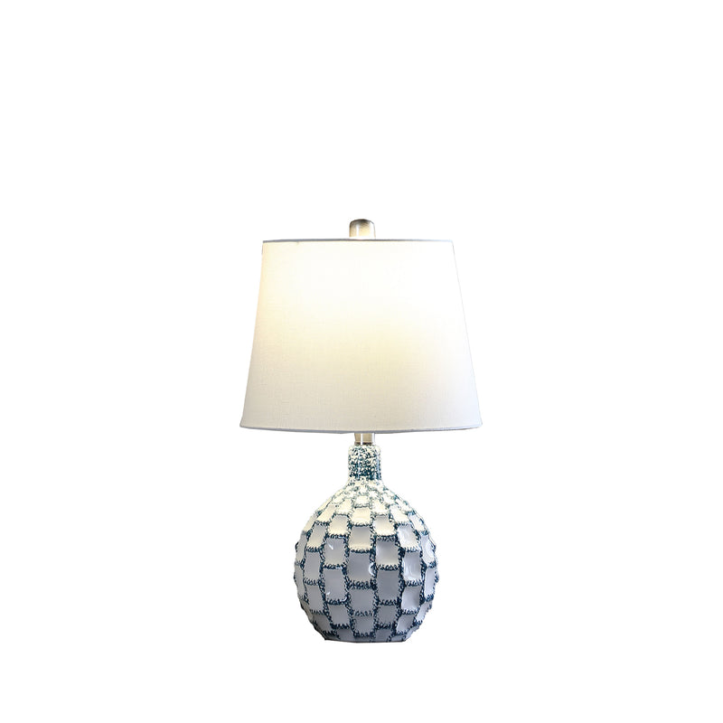 19.5" In Marin Coastal Beachside Blue Green/white Ceramic Table Lamp-zoom-