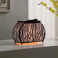 11.75" In Zebra Animal Print Purse W/ Black Faux Handle Table Lamp