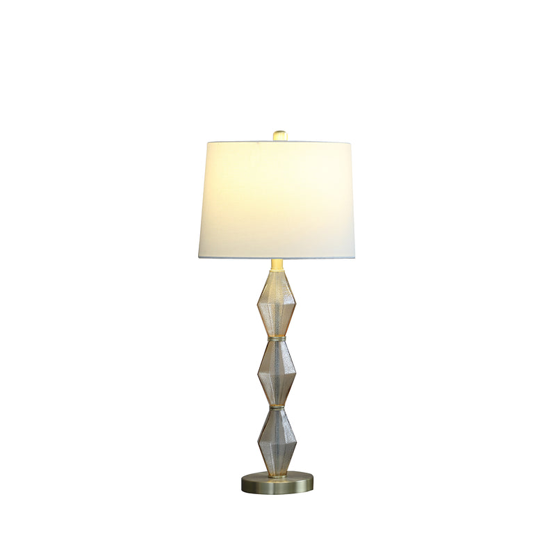 29.5" In Emil Moderne Geometric Light Amber Textured Glass Brushed Gold Table Lamp-zoom-