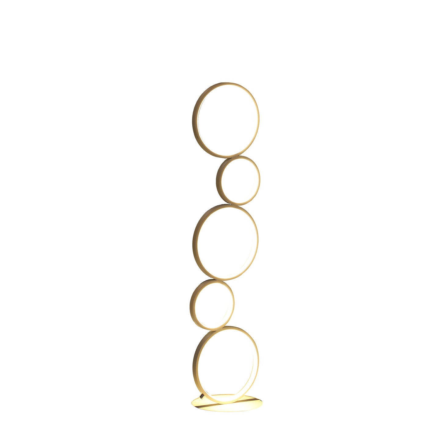 38.5" In Else Nordic 5-ring Shaped White Led Metal Table Lamp