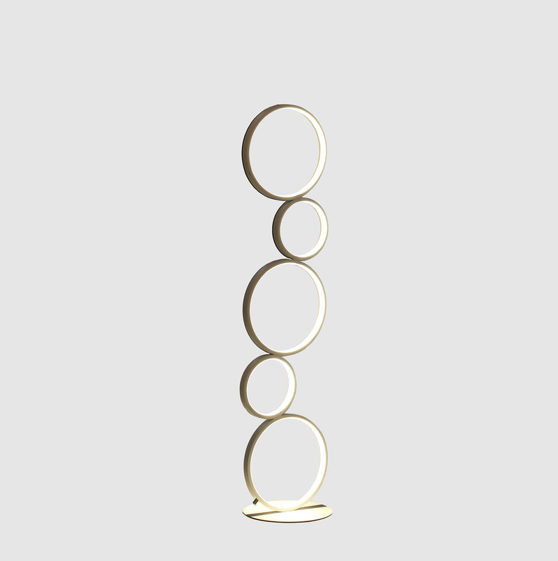 38.5" In Else Nordic 5-ring Shaped White Led Metal Table Lamp-zoom-