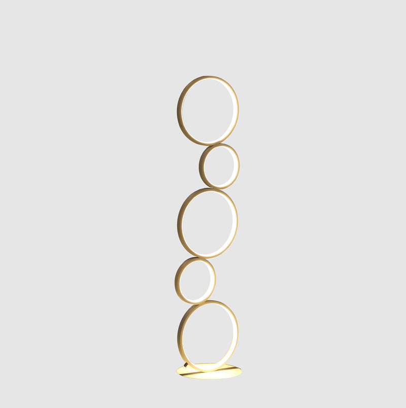 38.5" In Else Nordic 5-ring Shaped White Led Metal Table Lamp-zoom-